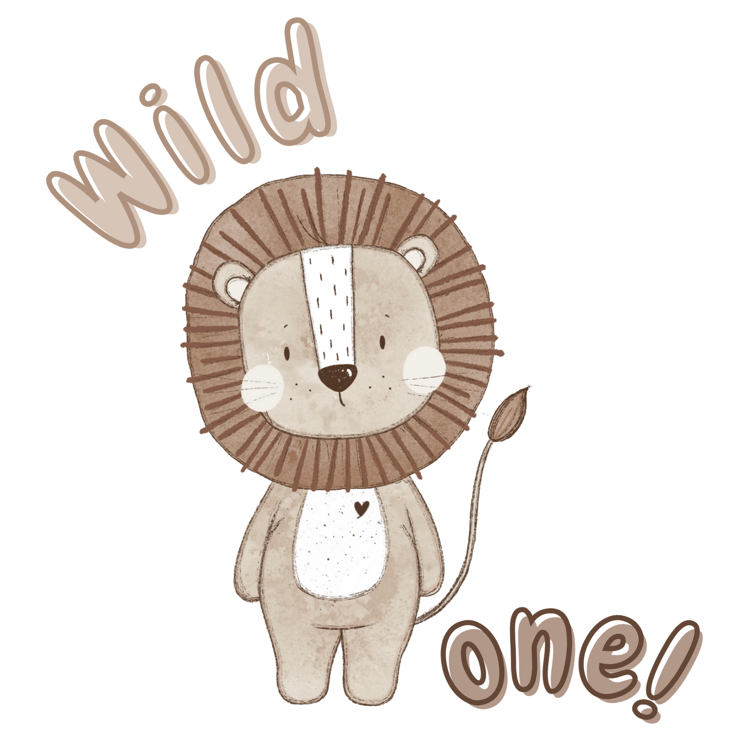 Bügelbild Kleiner Wild Life Löwe "Wild One"