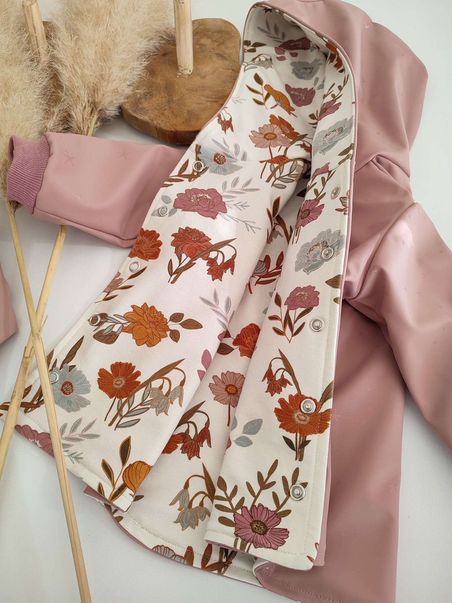 Plitsch Platsch Regenjacke "Retro Flowers" Gr. 86/92