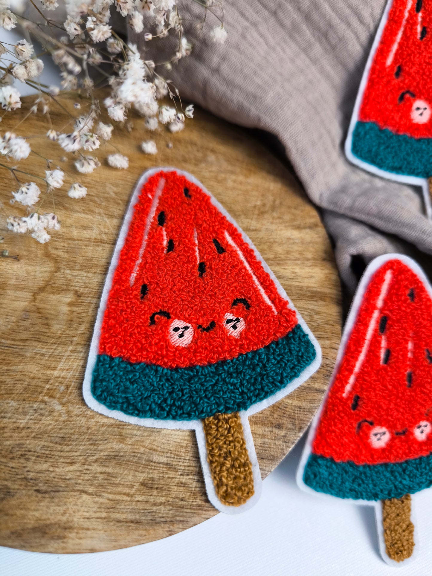 Chenille Patch Watermelon Ice