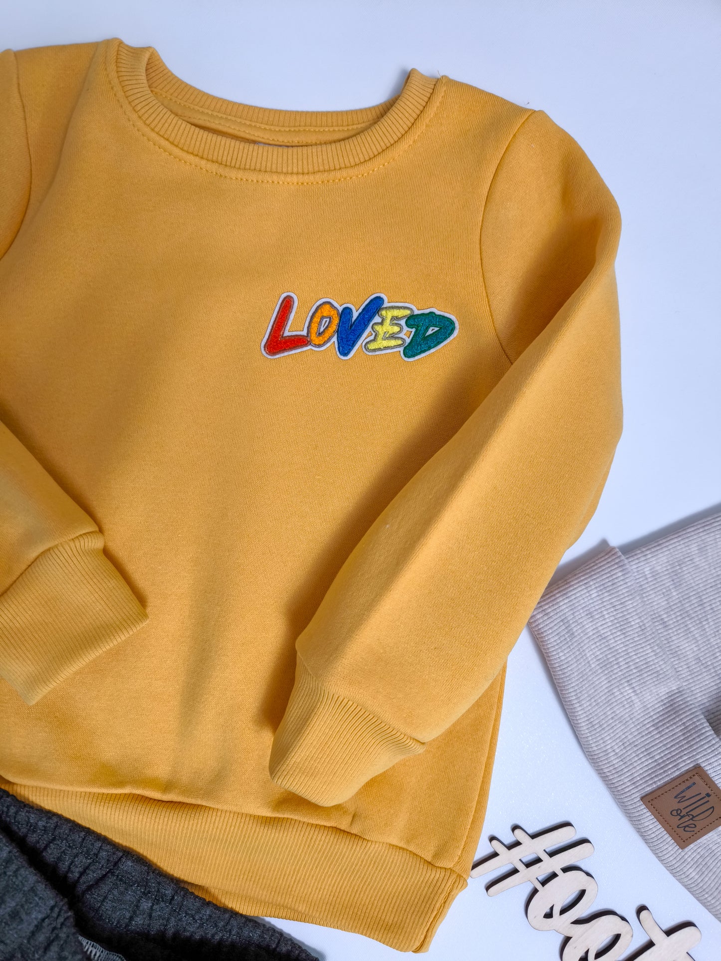 Chenille Patch "Loved" Statement