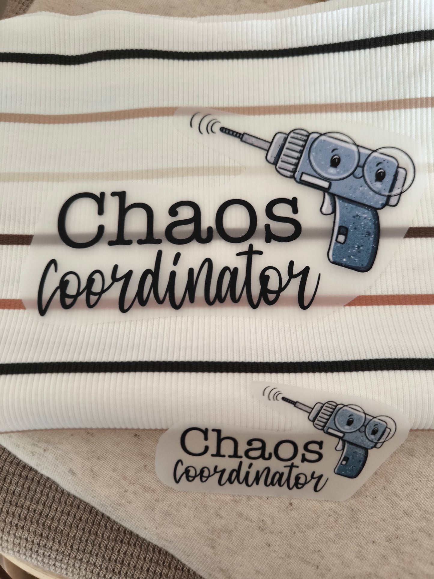 Bügelbild "Chaos Coordinator" Akkuschrauber