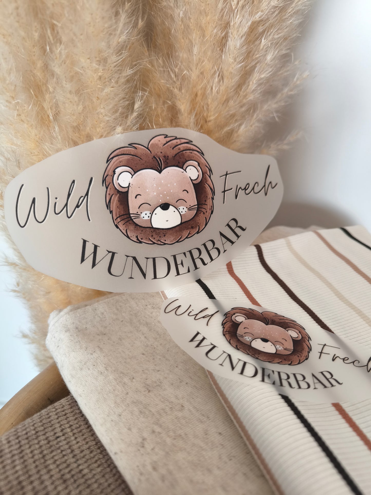 Bügelbild "Wild, frech & wunderbar" Löwe