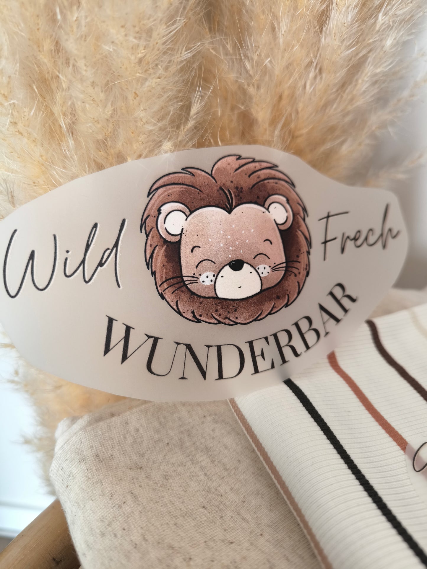 Bügelbild "Wild, frech & wunderbar" Löwe
