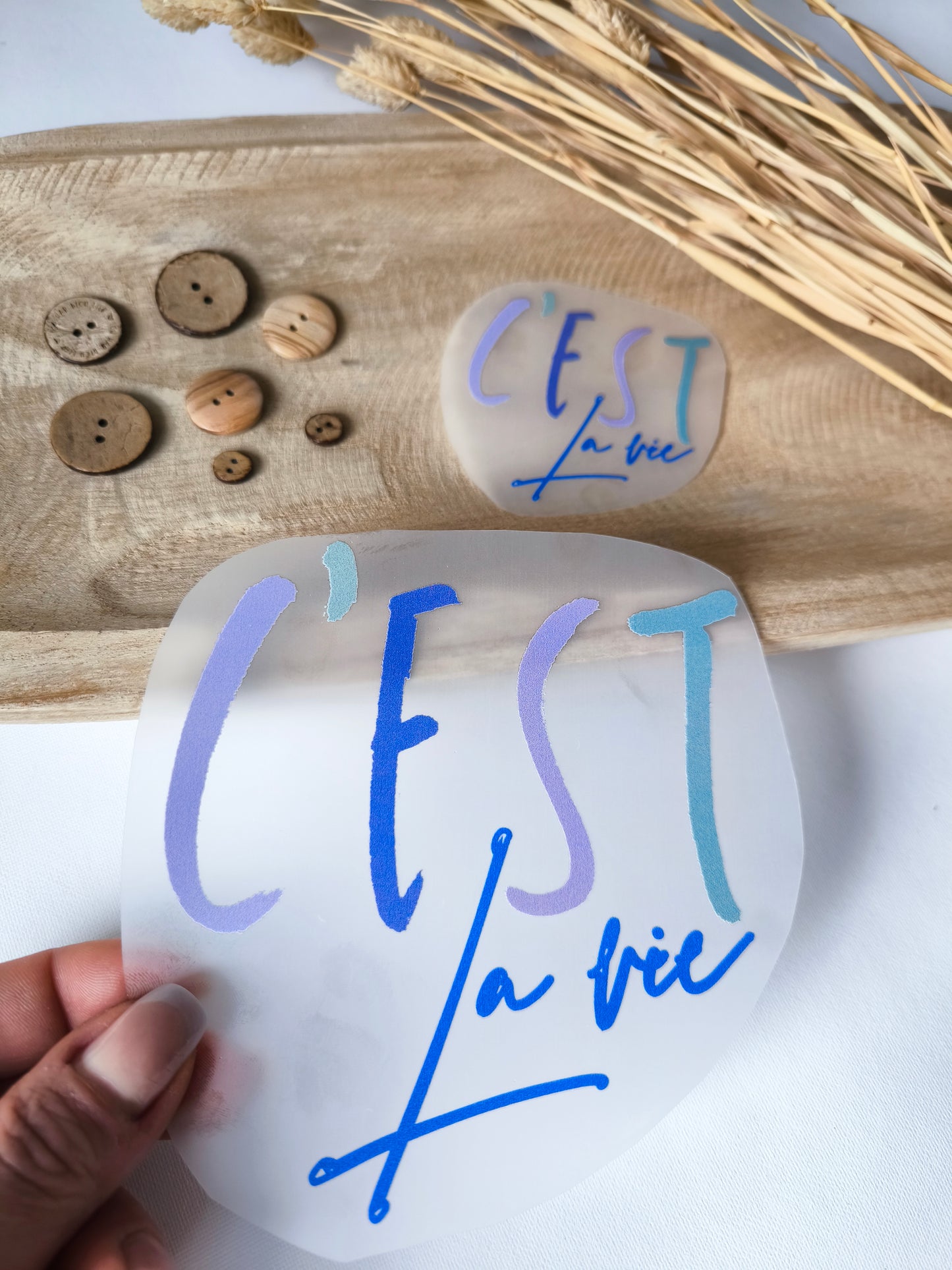 Bügelbild "C'est la vie"