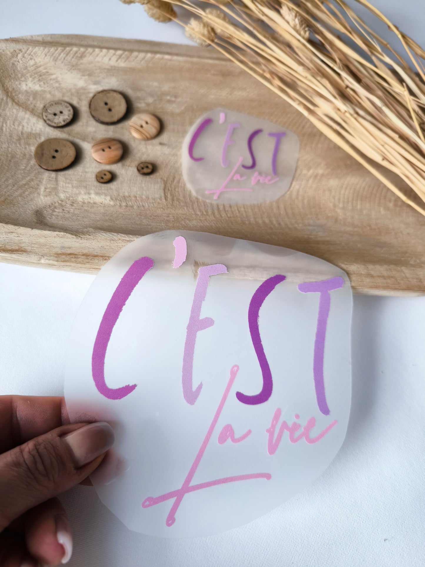 Bügelbild "C'est la vie"