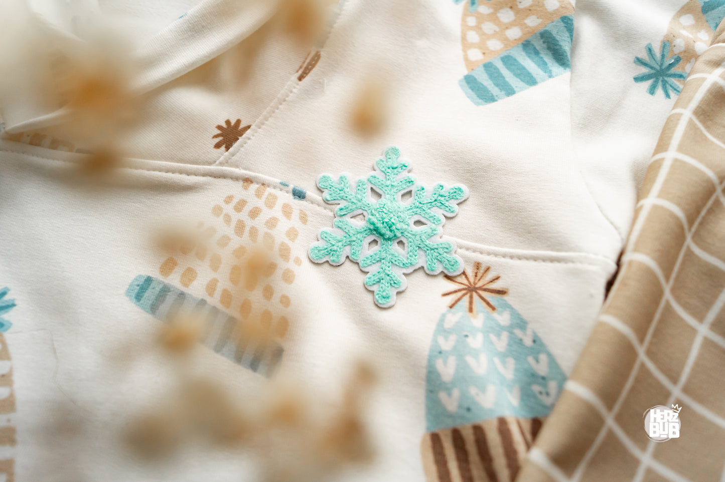 Chenille Patch Schneeflocke