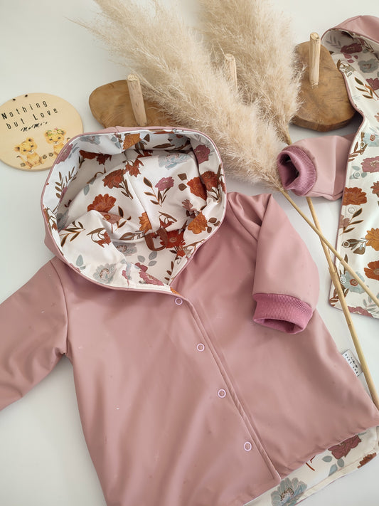 Plitsch Platsch Regenjacke "Retro Flowers" Gr. 74/80
