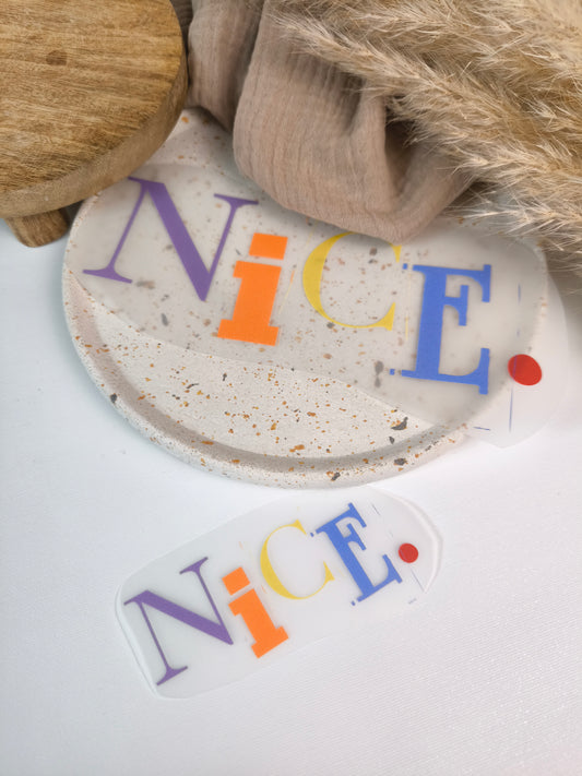Bügelbild "NICE"
