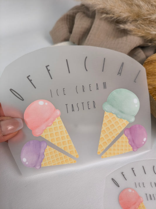 Bügelbild "official Ice Cream Taster"