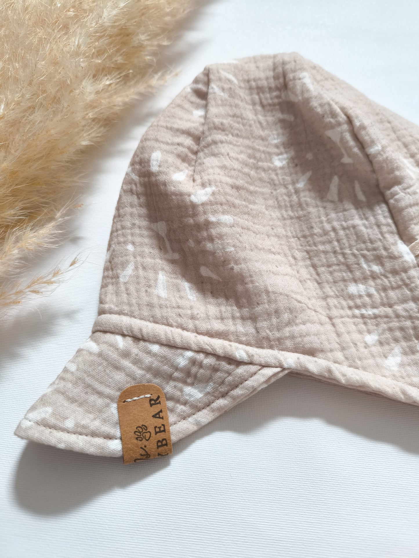 Musselin Sonnenmütze mit Nackenschutz "Little Lion Nude" 18 Monate-3 Jahre