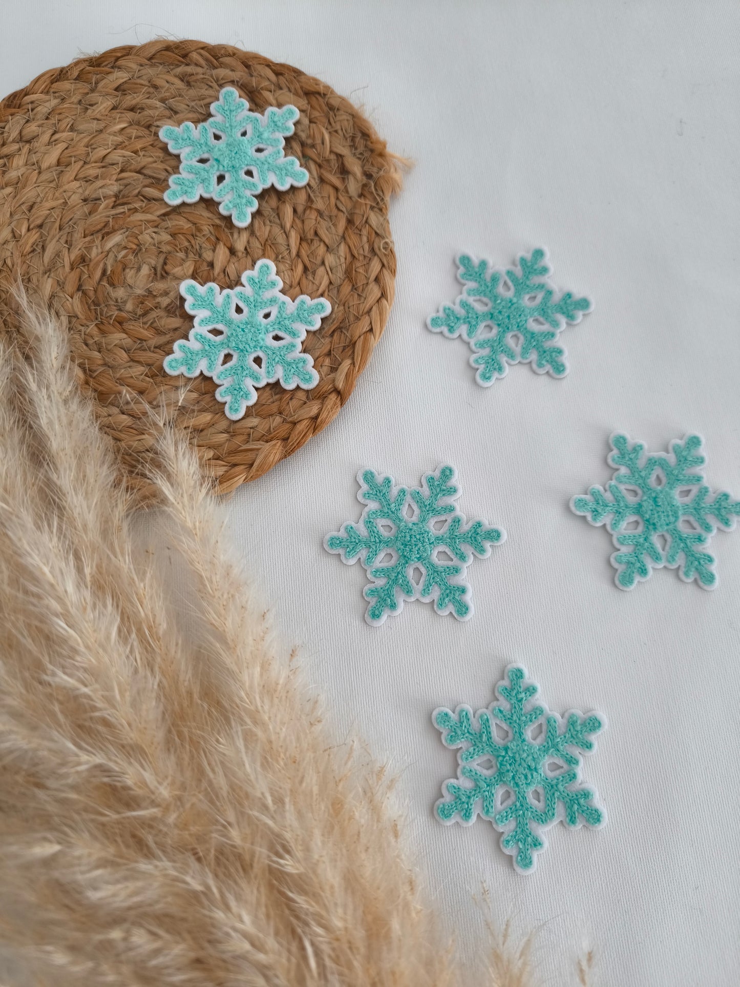 Chenille Patch Schneeflocke
