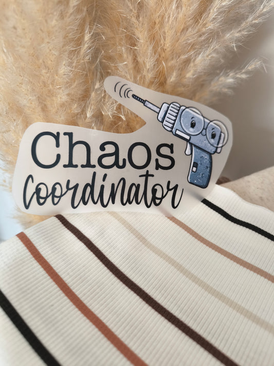 Bügelbild "Chaos Coordinator" Akkuschrauber