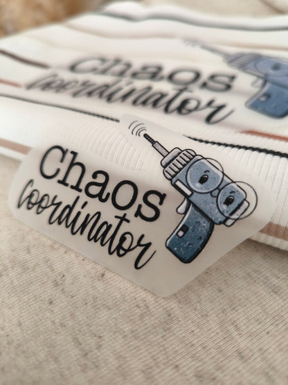 Bügelbild "Chaos Coordinator" Akkuschrauber
