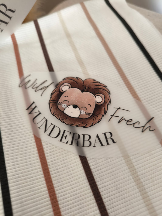 Bügelbild "Wild, frech & wunderbar" Löwe