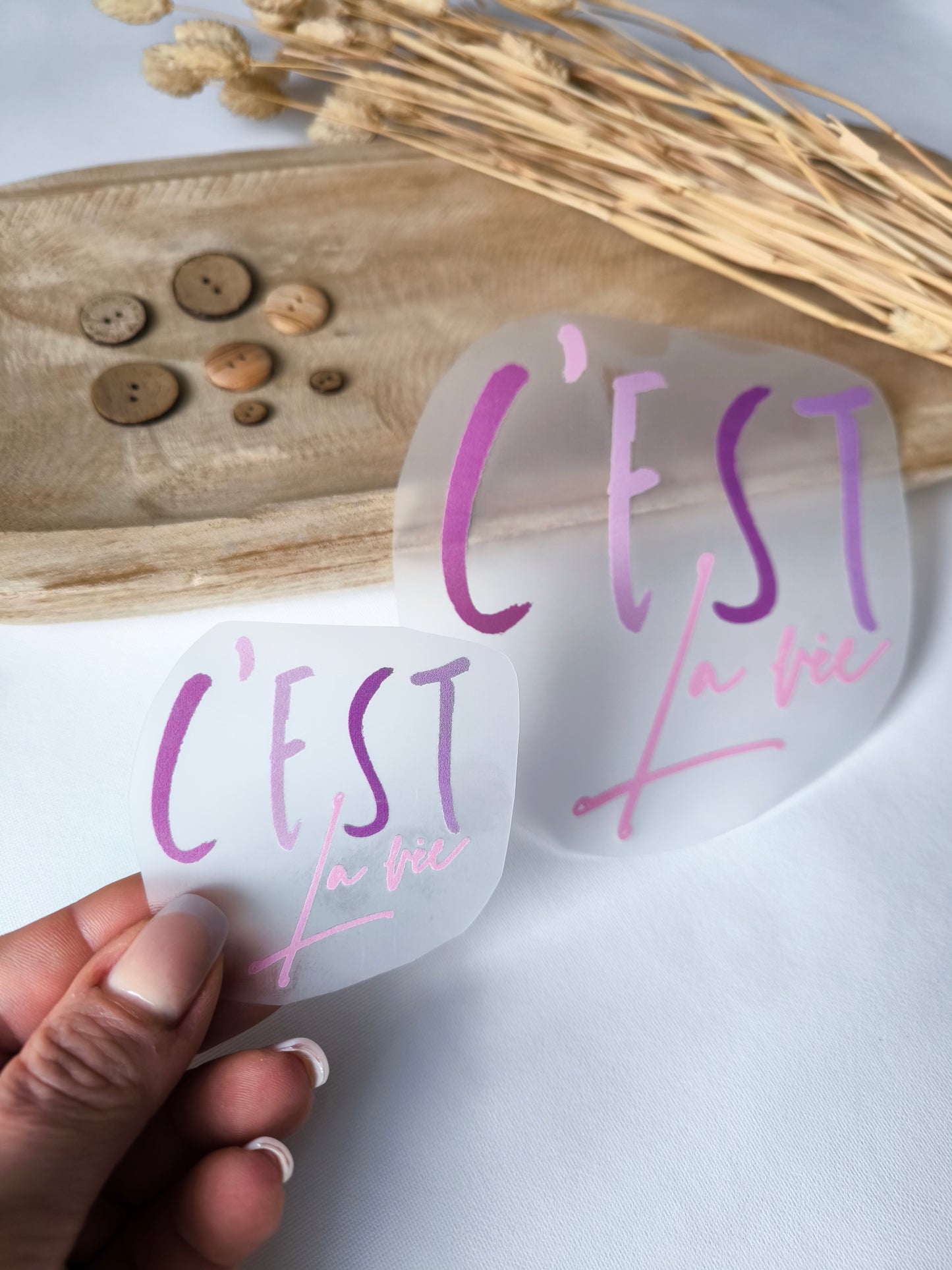 Bügelbild "C'est la vie"